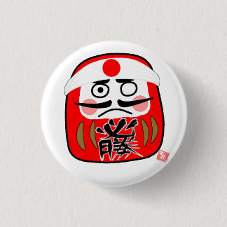 Daruma Can Badge (Must Win) 1 Inch Round Button
