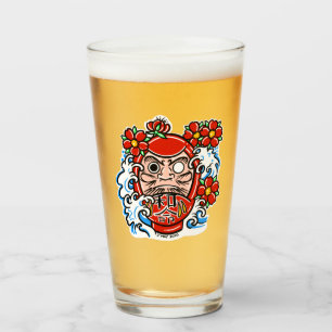 DARUMA DOLL Artisanat bière pinte verre