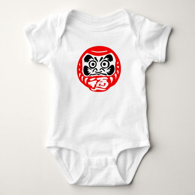 Daruma doll baby bodysuit (Front)