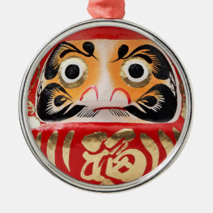 Daruma doll metal ornament