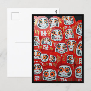 Daruma Dolls Painting by Alfred Fox Collectable Postcard