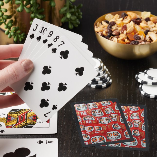 Daruma Dolls Painting by Alfred Fox Playing Cards (In Situ)