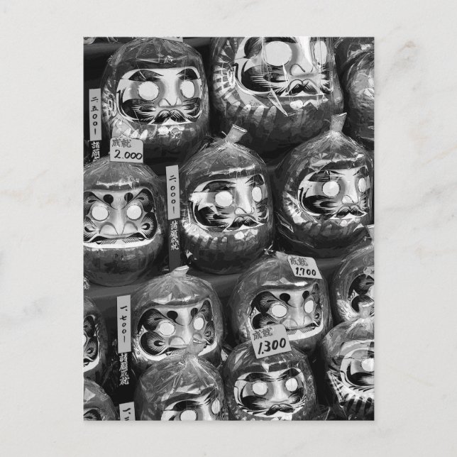 Daruma Good Luck Dolls of Japan Postcard (Front)