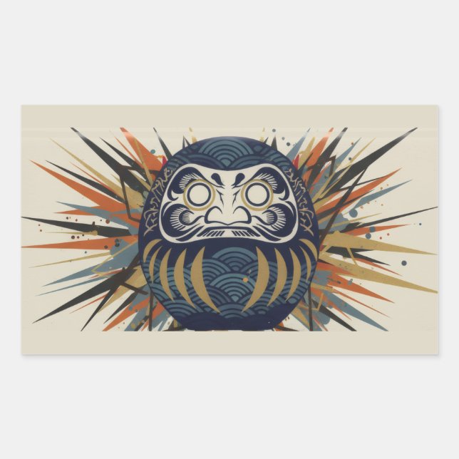 Daruma Skateboard – Japanese Ukiyo-e Inspired Art Sticker (Front)