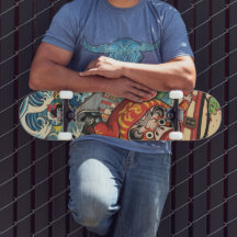 Daruma Skateboard – Japanese Ukiyo-e Street Art