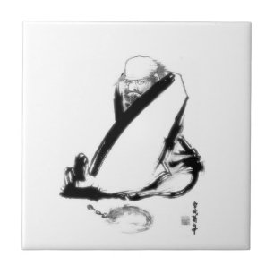 Daruma zen meditation tile