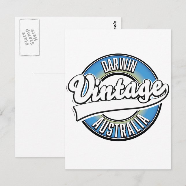 Darwin australia Vintage logo Postcard (Front/Back)