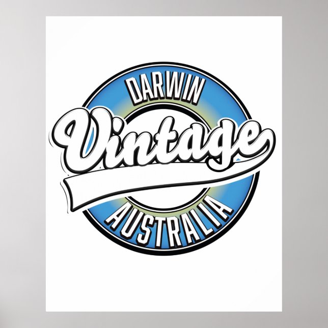 Darwin australia Vintage logo Poster (Front)