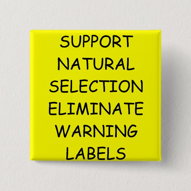 DARWIN evolution joke 2 Inch Square Button (Front)