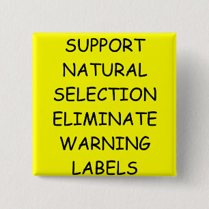 DARWIN evolution joke 2 Inch Square Button