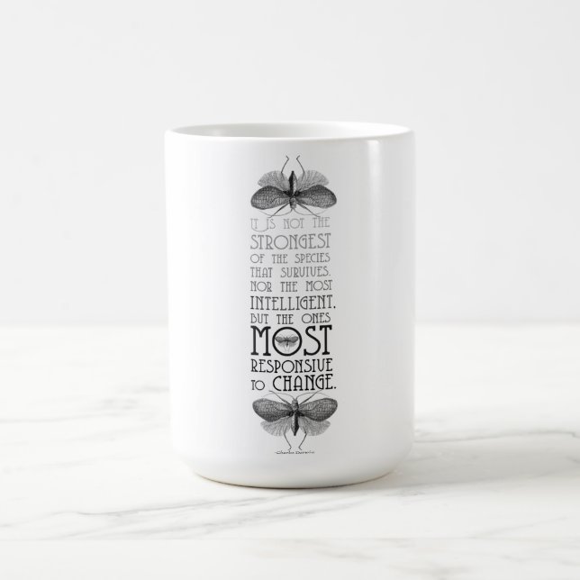 Darwin Evolution Quote Coffee Mug (Center)