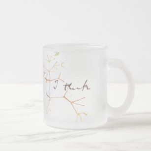 Darwin, I think tree of life Frosted Glass Coffee Mug