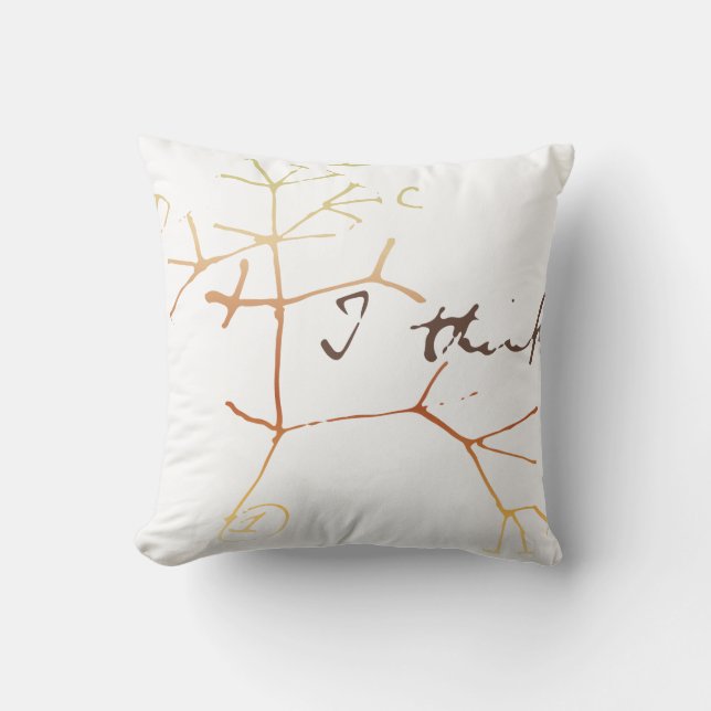 Darwin, I think tree of life Throw Pillow (Front)
