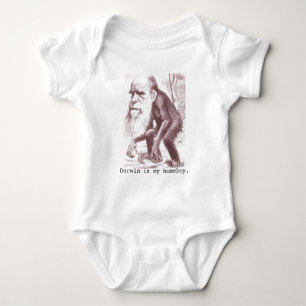 Darwin is my homeboy baby bodysuit