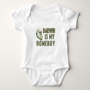 Darwin is my homeboy baby bodysuit