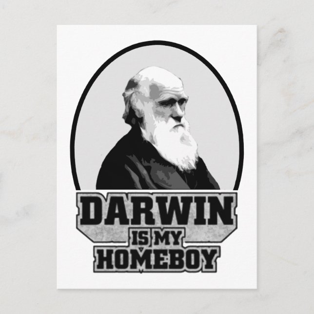 Darwin Is My Homeboy Postcard (Front)