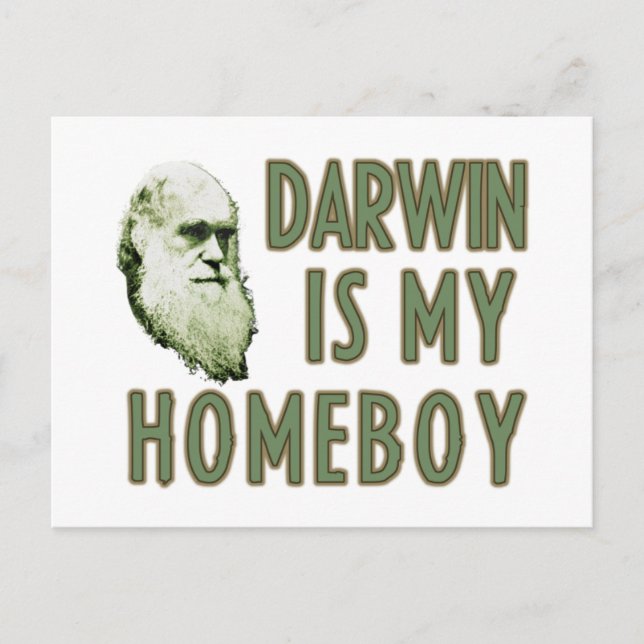 Darwin is my homeboy postcard (Front)