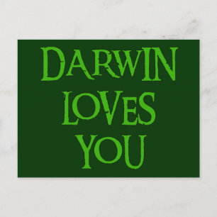Darwin Loves You Postcard