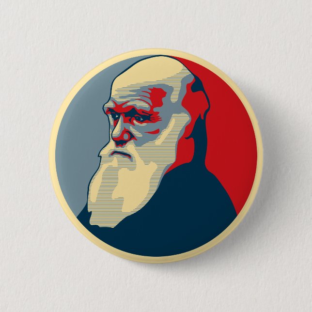 Darwin, no text 2 inch round button (Front)
