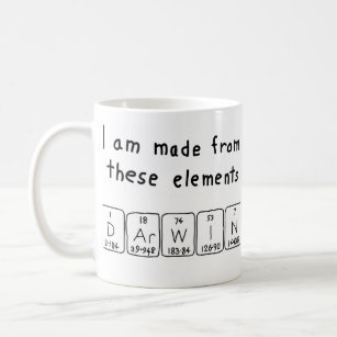 Darwin periodic table name mug