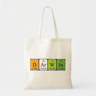 Darwin periodic table name tote bag