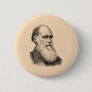 Darwin Portrait Evolution/ Charles Darwin 2 Inch Round Button