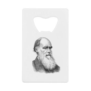 Darwin Portrait Evolution/ Charles Darwin Credit Card Bottle Opener