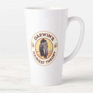 Darwin’s Hairiest Theory Cute Woolly Mammoth  Latte Mug