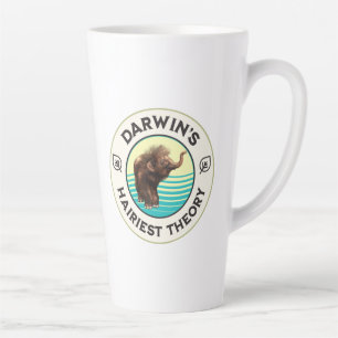 Darwin’s Hairiest Theory Cute Woolly Mammoth  Latte Mug
