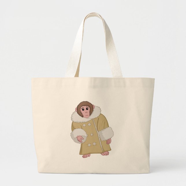 Darwin the Ikea Monkey Large Tote Bag (Front)