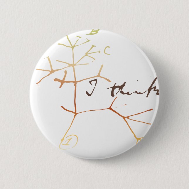 Darwin tree of life: I think 2 Inch Round Button (Front)