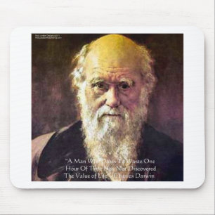 Darwin "Value Of Life" Wisdom Quote Gifts & Cards Mouse Pad