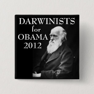 Darwinists for Obama 2 Inch Square Button