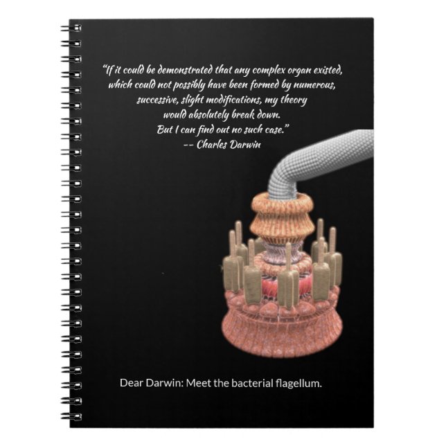 Darwin's Concession and the Bacterial Flagellum Notebook (Front)