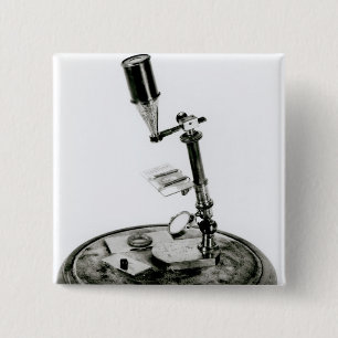 Darwin's microscope 2 inch square button