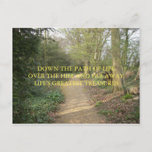 DARWIN'S THINKING PATH HAIKU POSTCARD