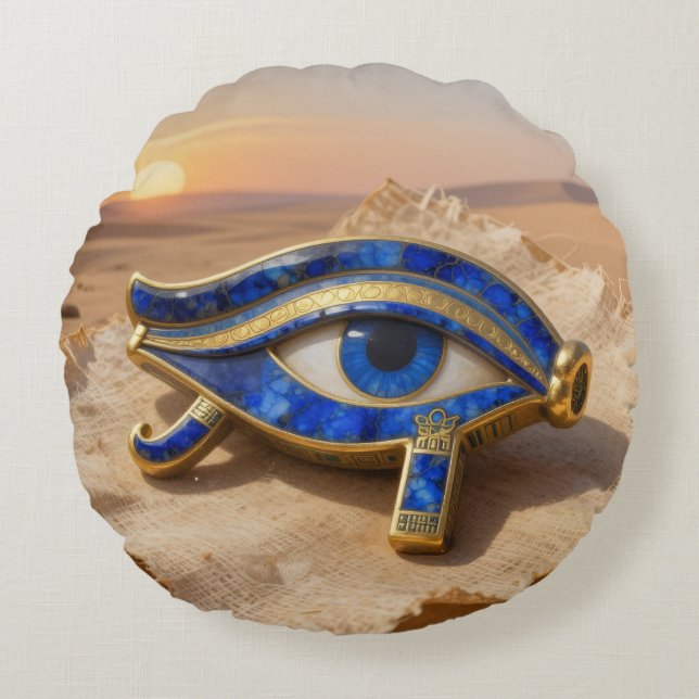 Das Ägyptische Auge´9 Round Pillow (Front)