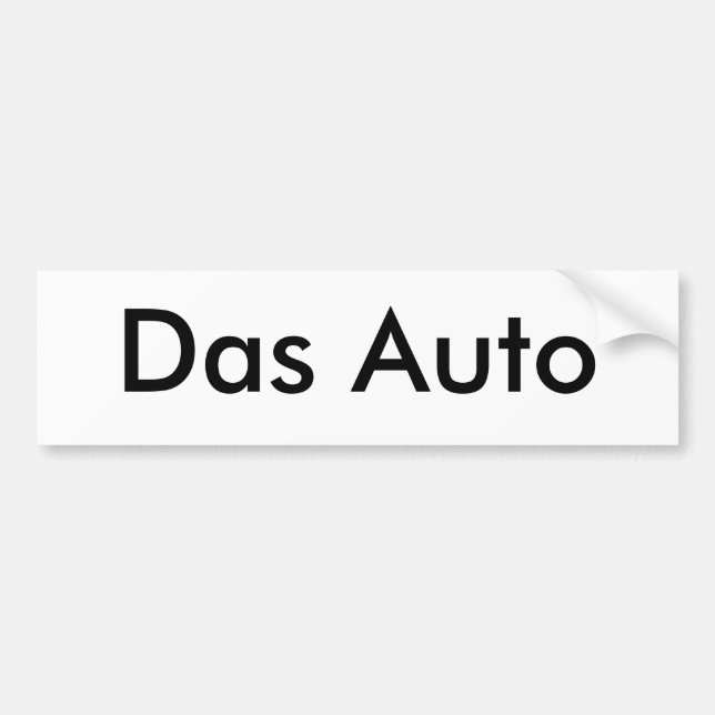 Das Auto Bumper Sticker (Front)