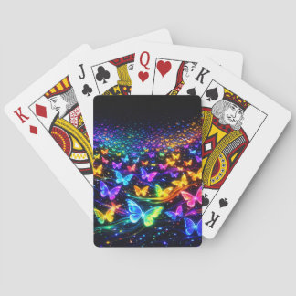 Das wunderschöne Neonfarbene Schmetterlingsmotiv Playing Cards