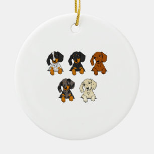 Daschund Ceramic Ornament