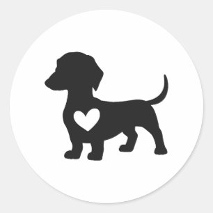Daschund       classic round sticker