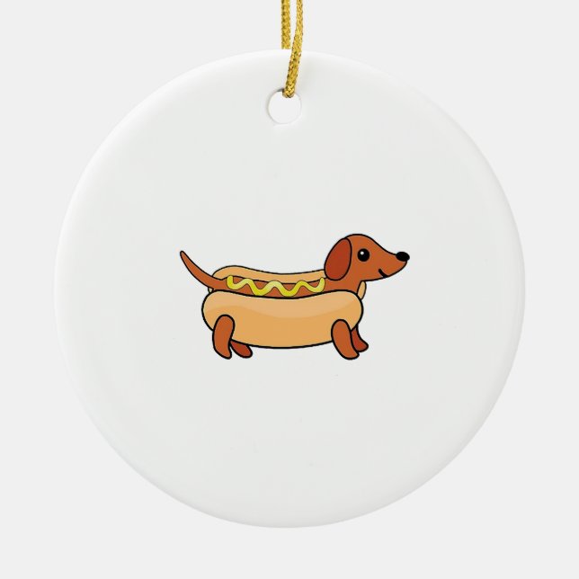 Daschund Copy Copy Copy Copy Copy Ceramic Ornament (Front)