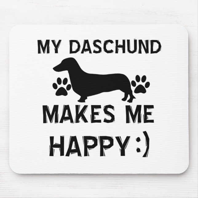 Daschund dog designs mouse pad (Front)
