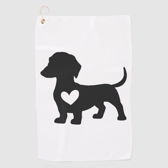 Daschund       golf towel (Front)