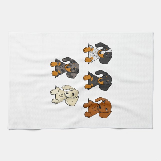Daschund Kitchen Towel (Horizontal)