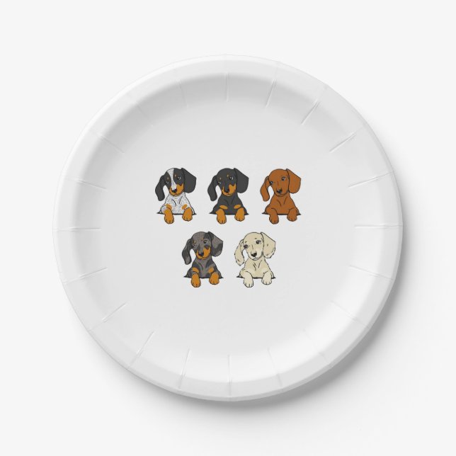 Daschund     paper plate (Front)