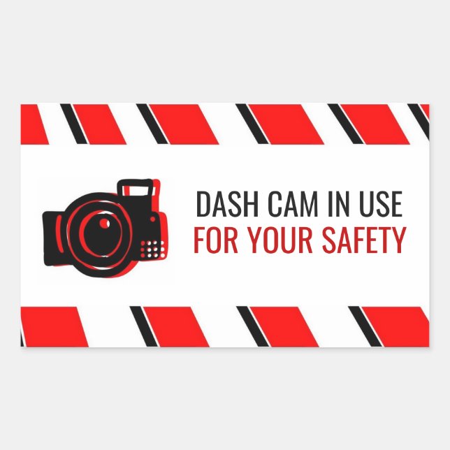 'Dash Cam in Use' Sticker (Front)
