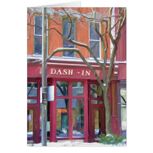 Dash-In restaurant in winter, Fort Wayne, Indiana (Front)