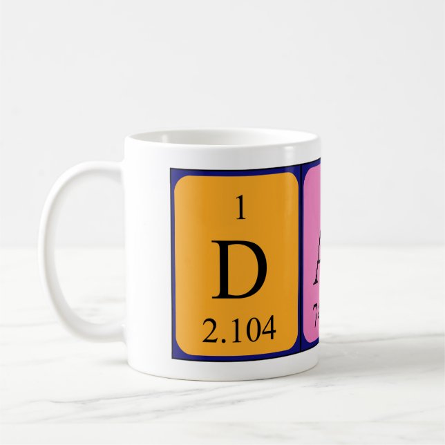 Dash periodic table name mug (Left)