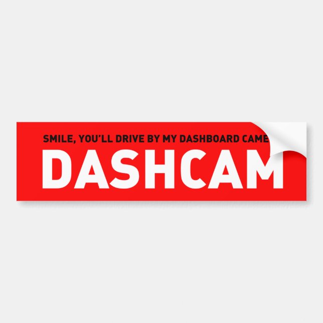 Dashcam Bumper Sticker (Front)